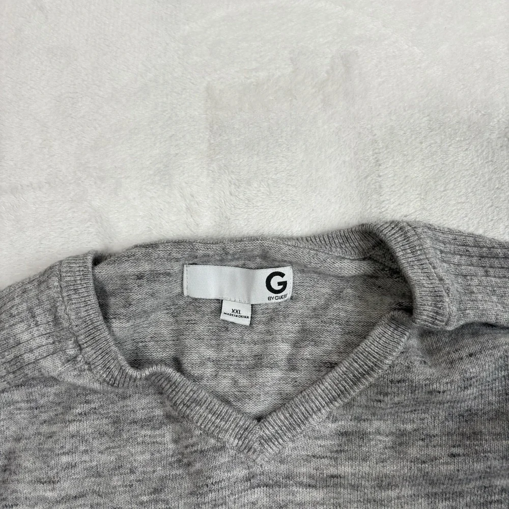 GBG Guess Pullover V-Neck Grey Long Sleeve Sweater‎ Men's XXL